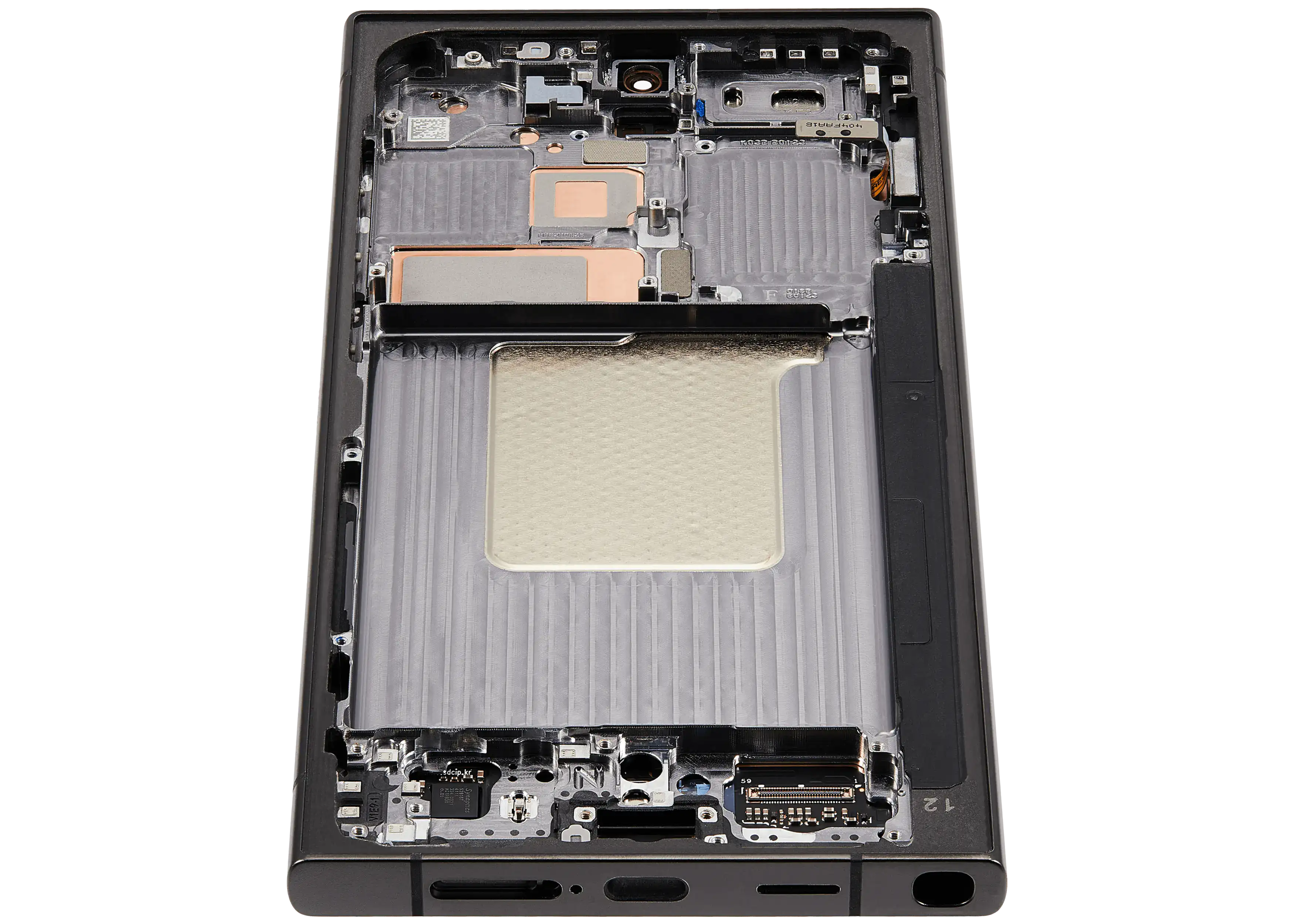 OLED-Display mit Rahmen für Samsung Galaxy S24 Ultra (US & Internationale Version) (Aftermarket Plus) (120Hz) (Titanium Schwarz)