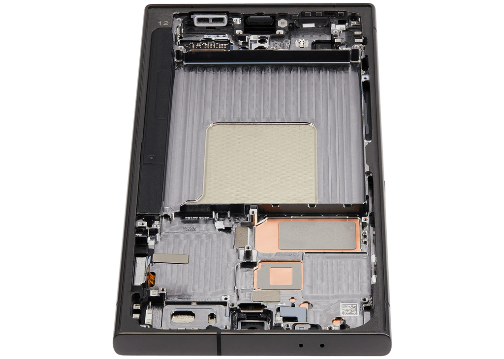 OLED-Display mit Rahmen für Samsung Galaxy S24 Ultra (US & Internationale Version) (Aftermarket Plus) (120Hz) (Titanium Schwarz)