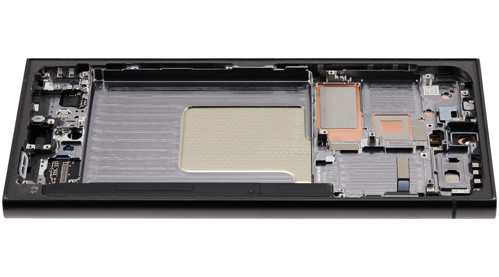 OLED-Display mit Rahmen für Samsung Galaxy S24 Ultra (US & Internationale Version) (Aftermarket Plus) (120Hz) (Titanium Schwarz)