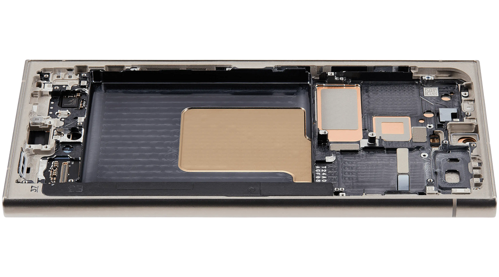 OLED-Display mit Rahmen für Samsung Galaxy S24 Ultra (US & Internationale Version) (Aftermarket Plus) (120Hz) (Titanium Grau)