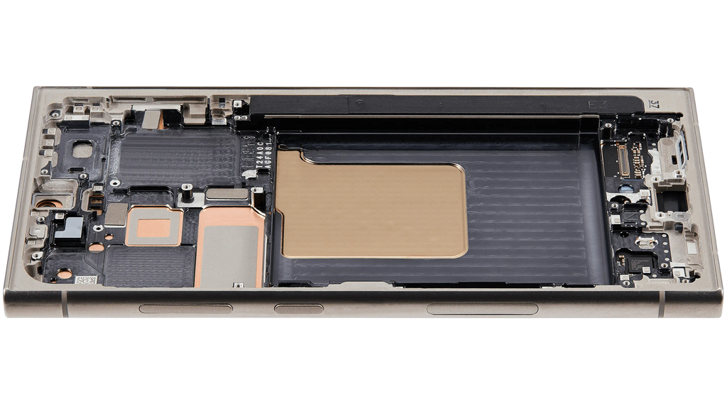 OLED-Display mit Rahmen für Samsung Galaxy S24 Ultra (US & Internationale Version) (Aftermarket Plus) (120Hz) (Titanium Grau)