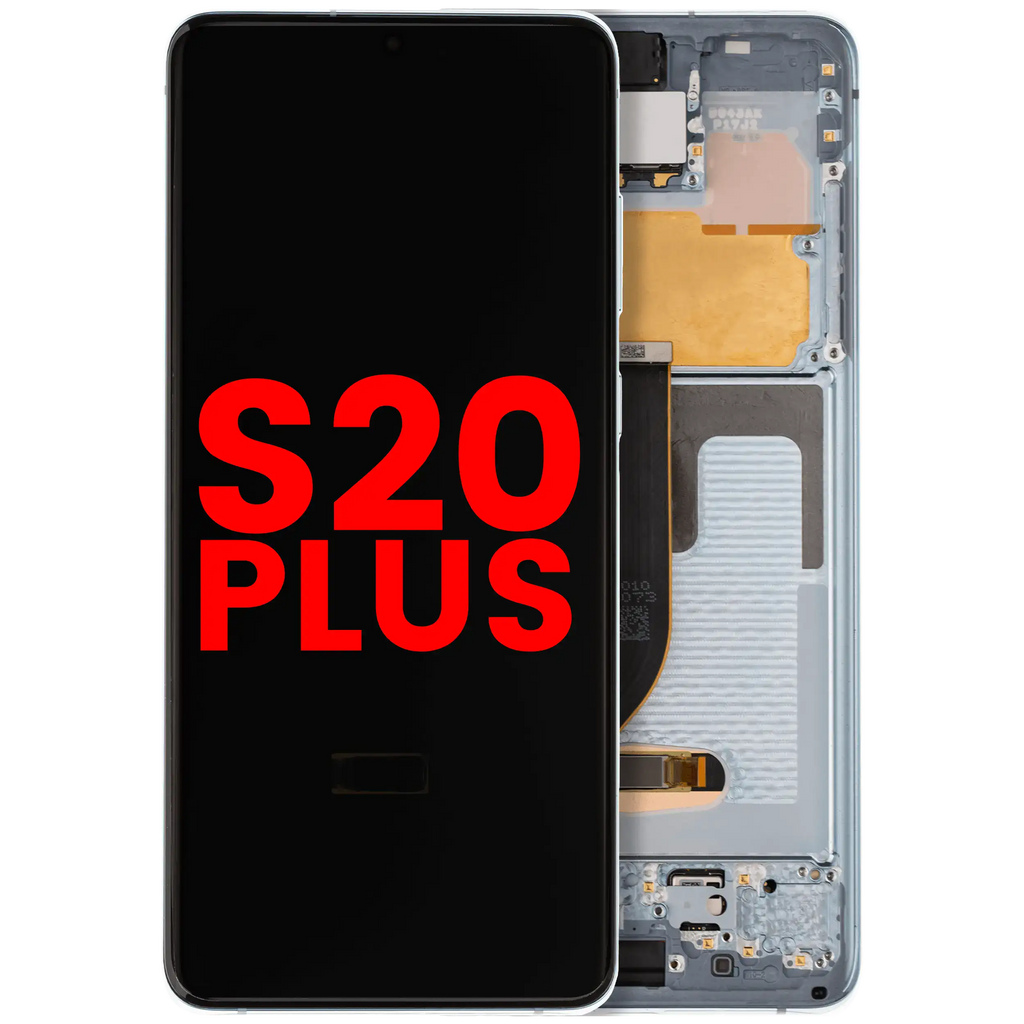 OLED Display with Frame for Samsung Galaxy S20 Plus 5G (Aftermarket Plus) (Cloud Blue)
