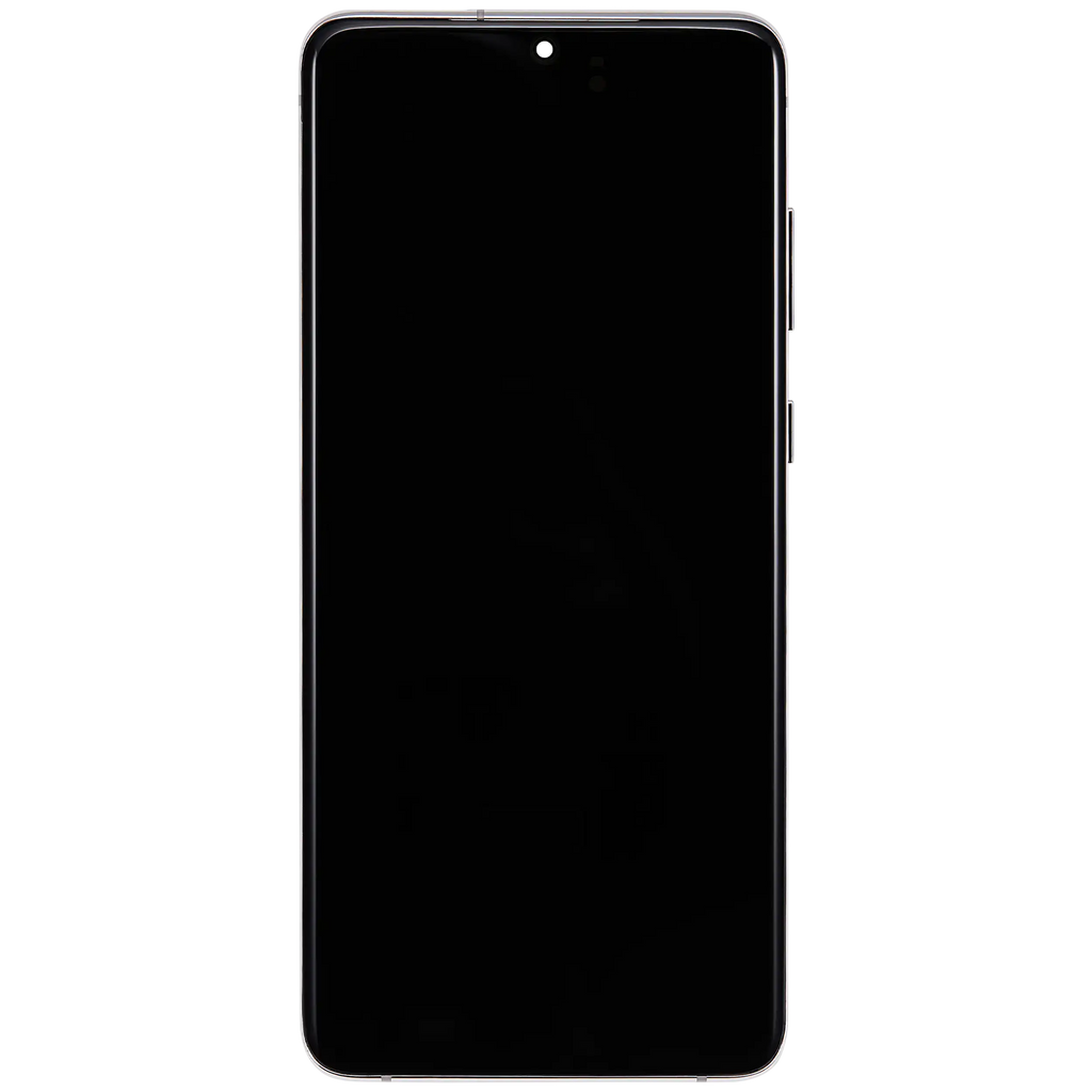OLED-Display mit Rahmen für Samsung Galaxy S20 Plus 5G (Cloud White) Aftermarket
