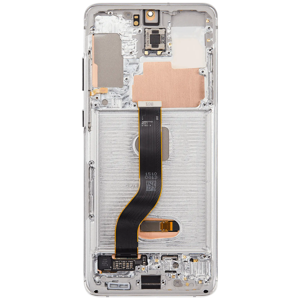 OLED-Display mit Rahmen für Samsung Galaxy S20 Plus 5G (Cloud White) Aftermarket