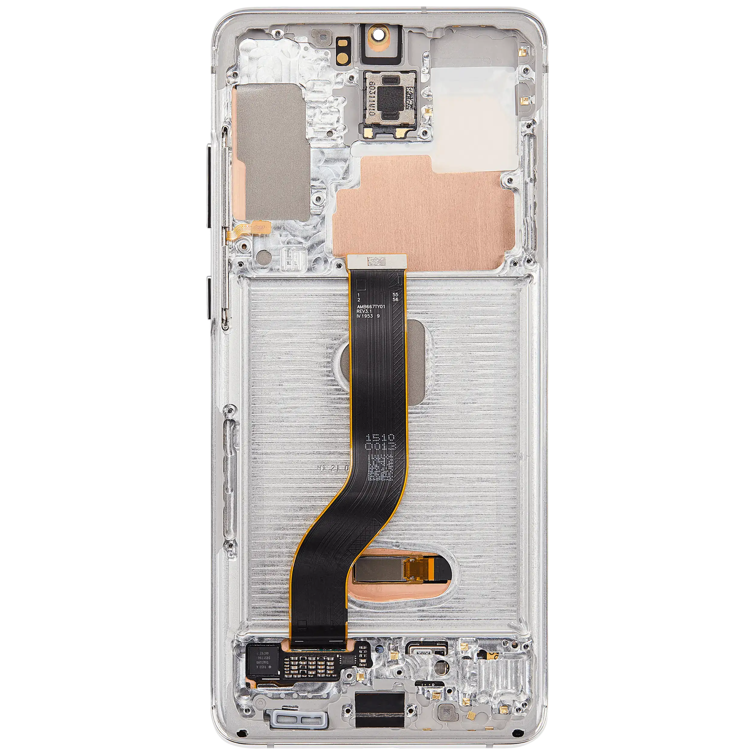 OLED-Display mit Rahmen für Samsung Galaxy S20 Plus 5G (Cloud White) Aftermarket
