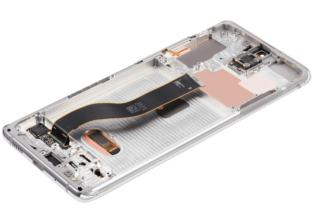 OLED-Display mit Rahmen für Samsung Galaxy S20 Plus 5G (Cloud White) Aftermarket