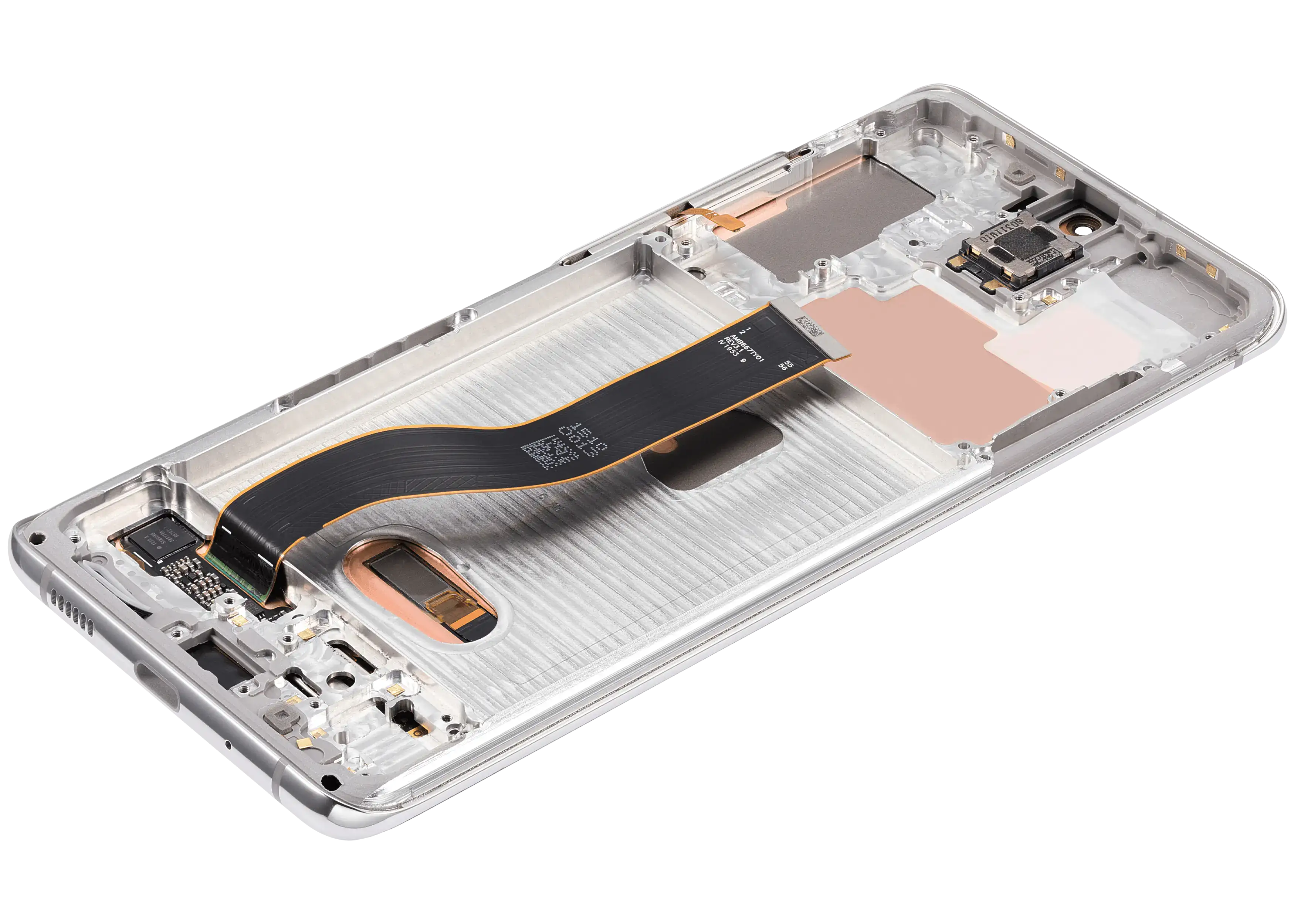 OLED-Display mit Rahmen für Samsung Galaxy S20 Plus 5G (Cloud White) Aftermarket