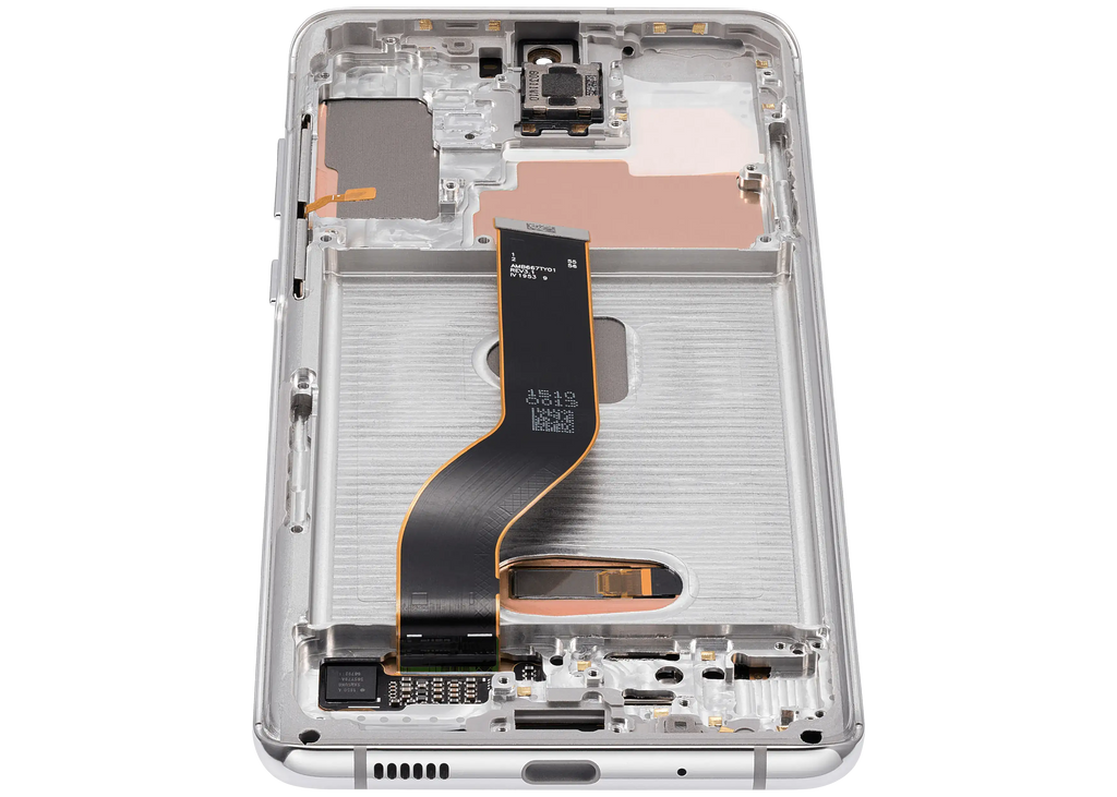 OLED-Display mit Rahmen für Samsung Galaxy S20 Plus 5G (Cloud White) Aftermarket