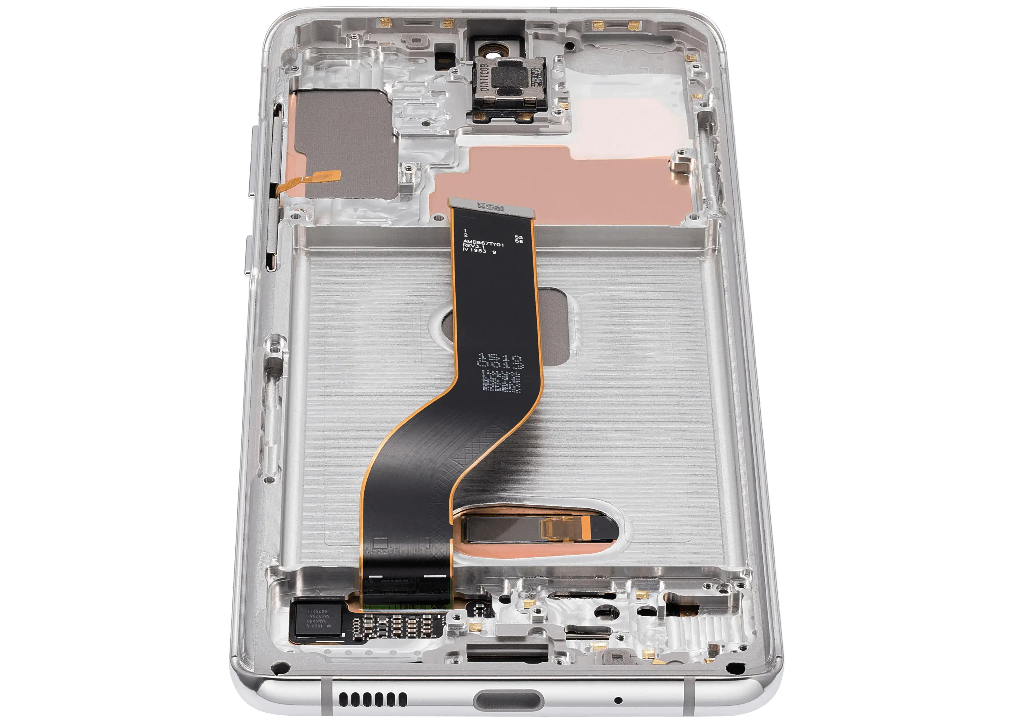 OLED-Display mit Rahmen für Samsung Galaxy S20 Plus 5G (Cloud White) Aftermarket