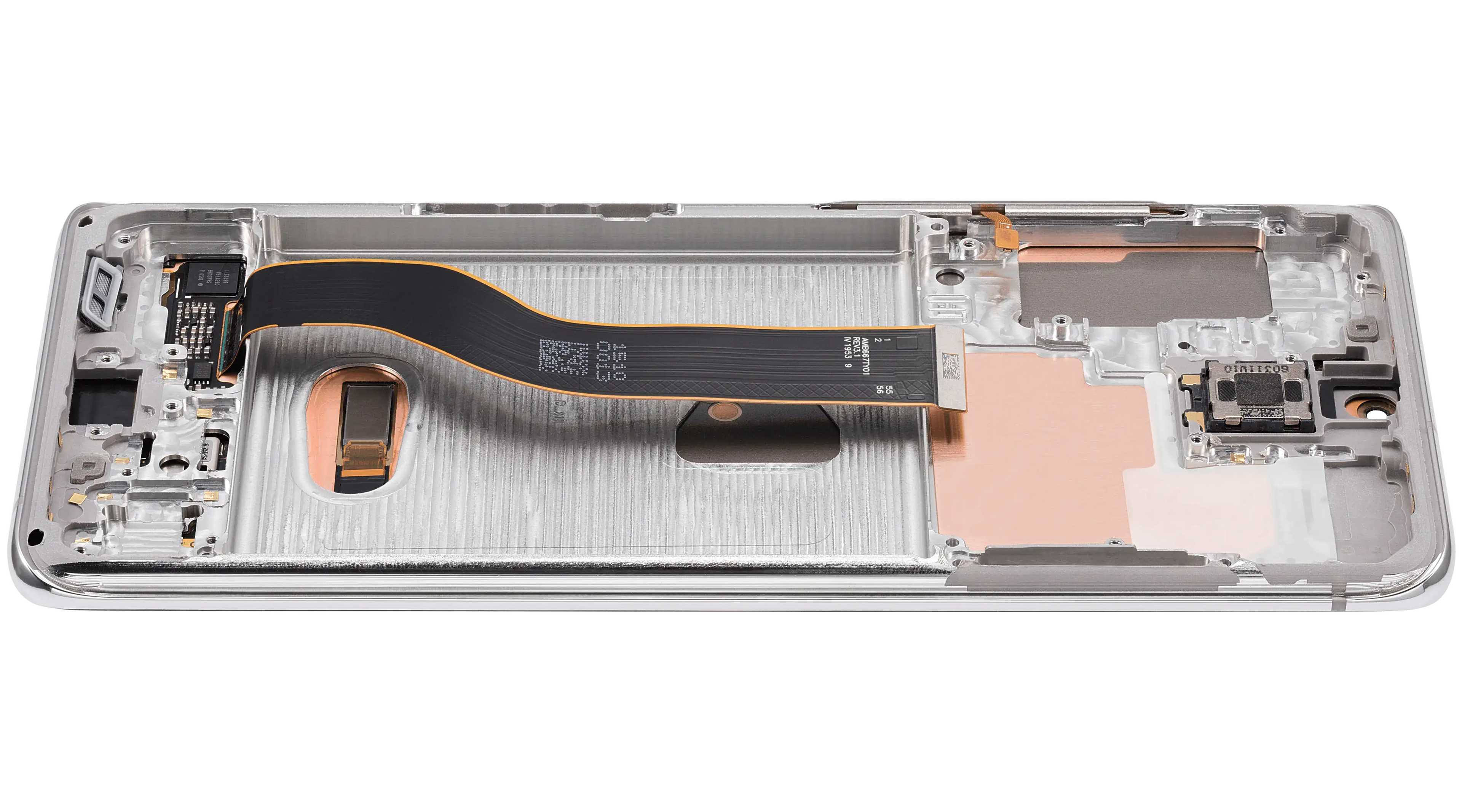 OLED-Display mit Rahmen für Samsung Galaxy S20 Plus 5G (Cloud White) Aftermarket