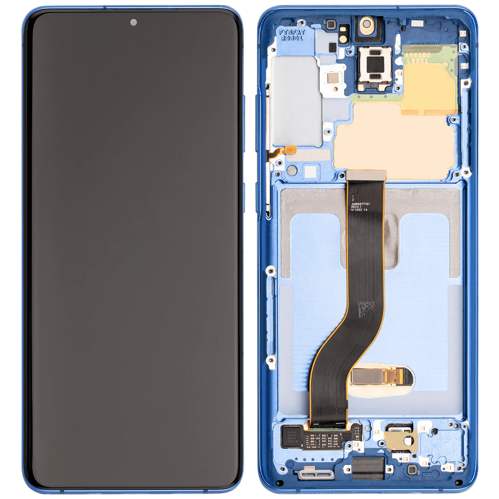 OLED Display with Frame for Samsung Galaxy S20 Plus 5G (Aftermarket Plus) (Aura Blue)