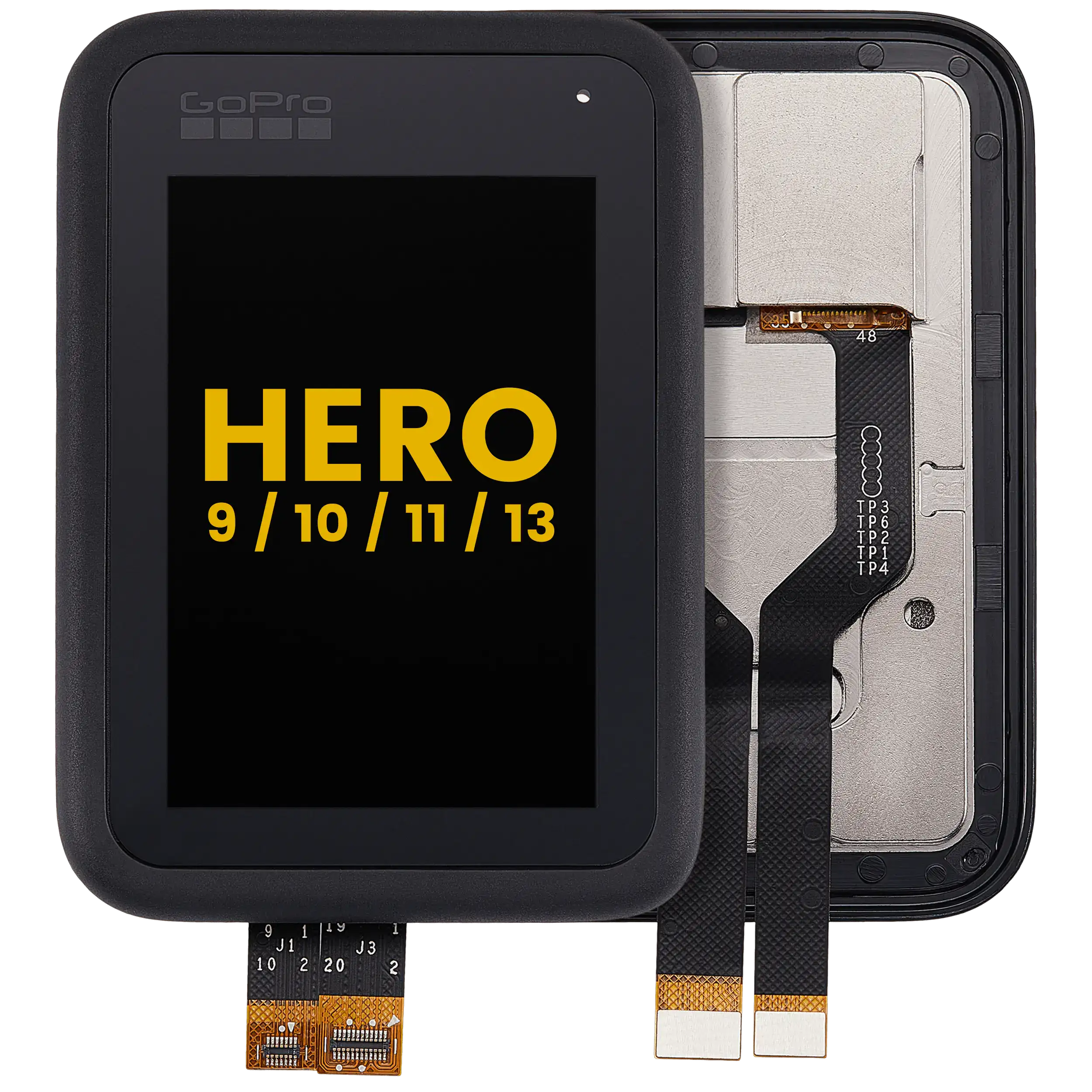 LCD-Display Touchscreen mit Rahmen für GoPro Hero 9 / 10 / 11 / 13