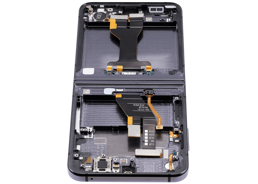 Inner OLED-Display mit Rahmen Compatible für Samsung Galaxy Z Flip 5 5G (F731) (US & International) (Refurbished) (Phantom Black)