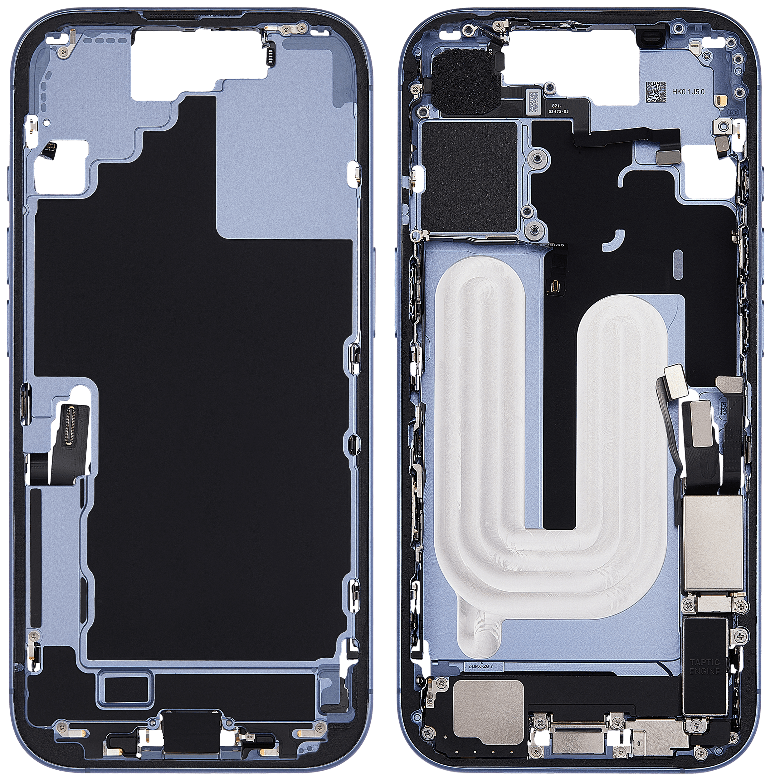 Original Apple-Ausbau A gebraucht – iPhone 17 US Version Rahmen Mist Blau