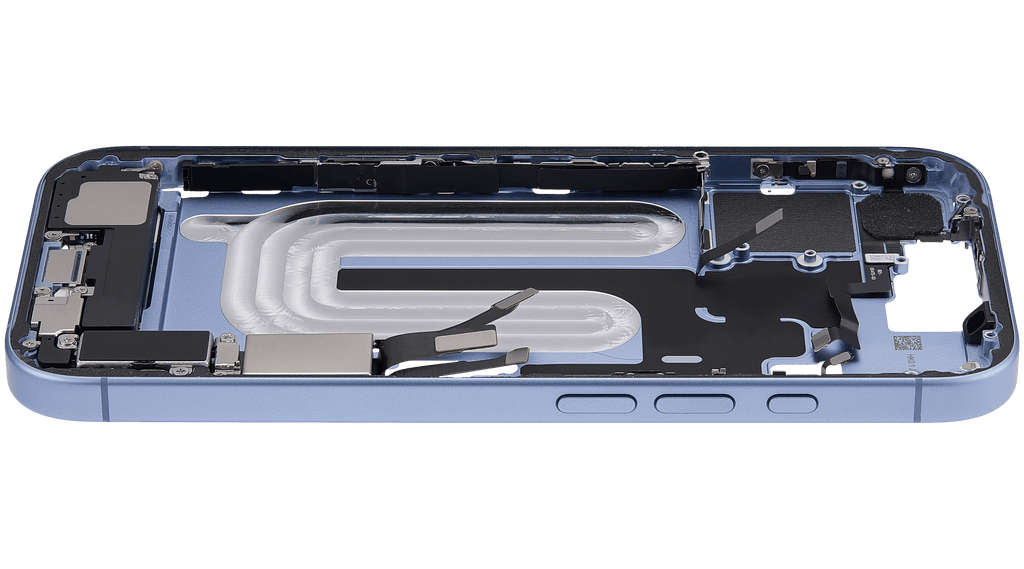 Original Apple-Ausbau A gebraucht – iPhone 17 US Version Rahmen Mist Blau