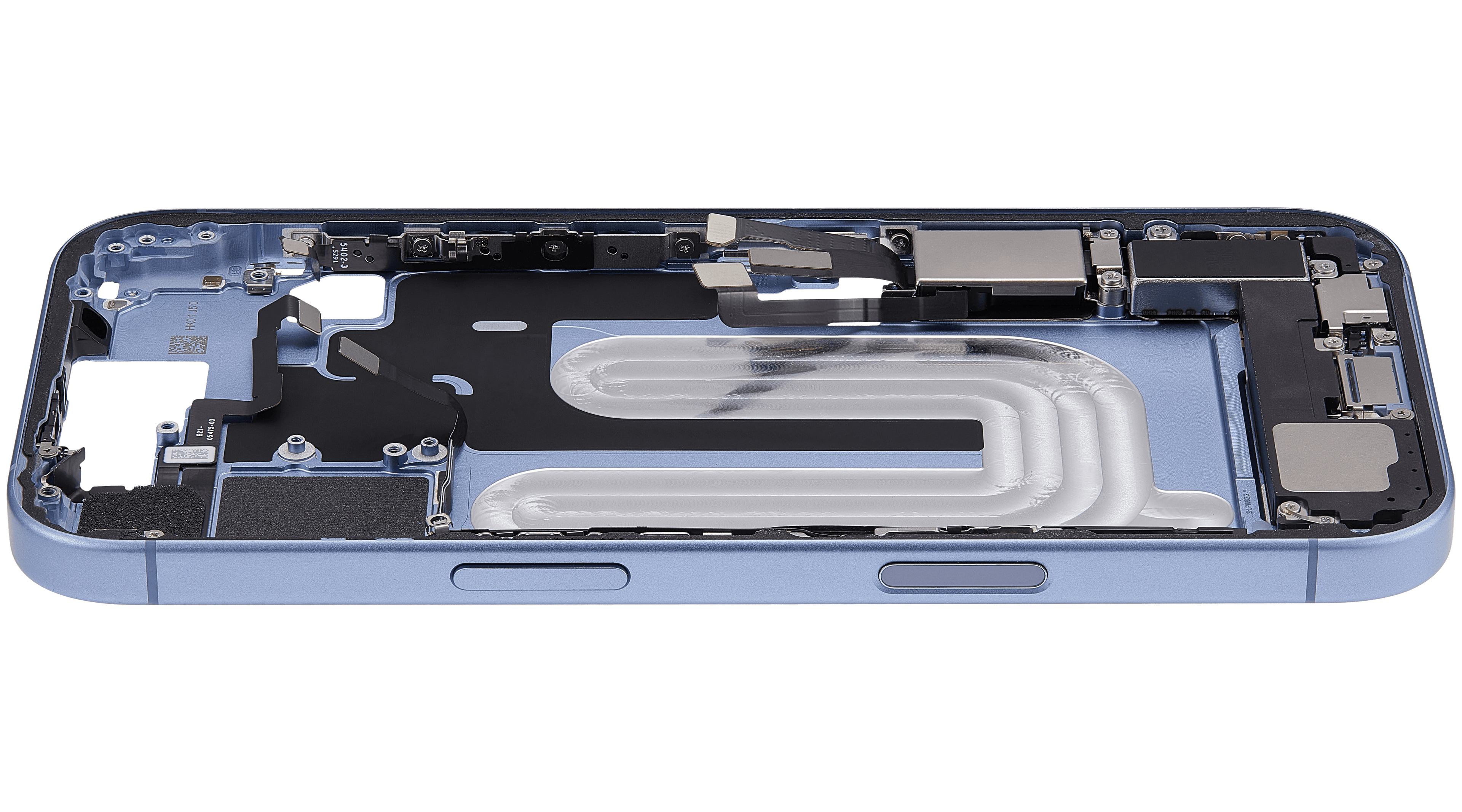 Original Apple-Ausbau A gebraucht – iPhone 17 US Version Rahmen Mist Blau