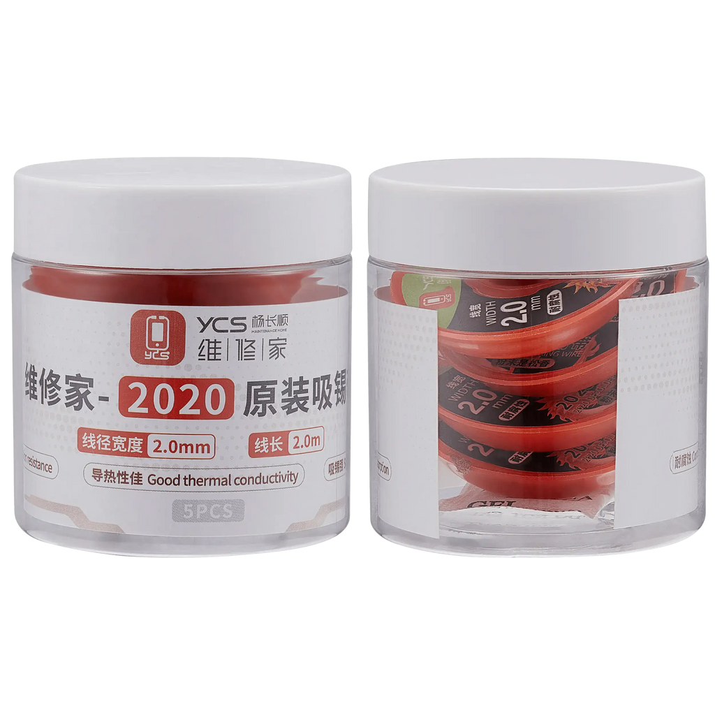 Desoldering braid (2020) 5-pack (YCS)