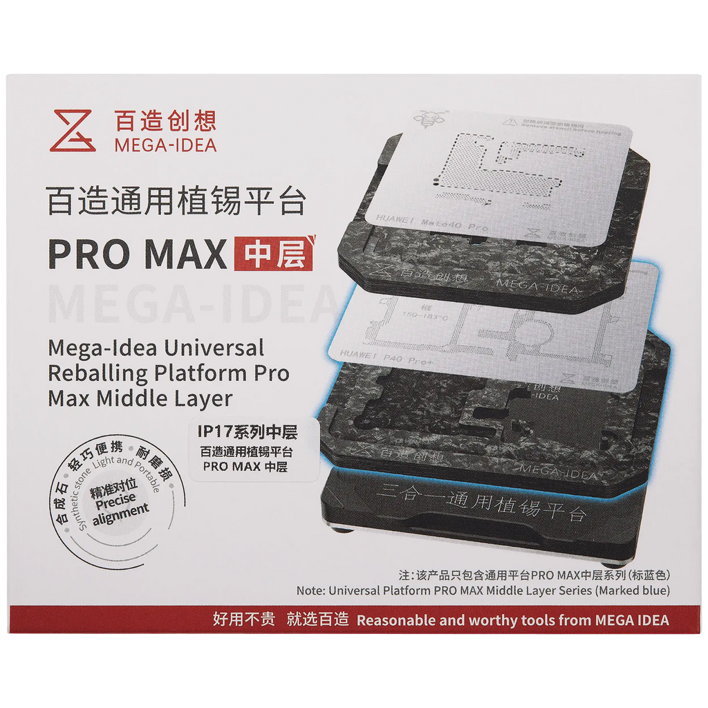 Mega-Idea Universal-Midframe-Reballing-Plattform iPhone 17 Serie Qianli