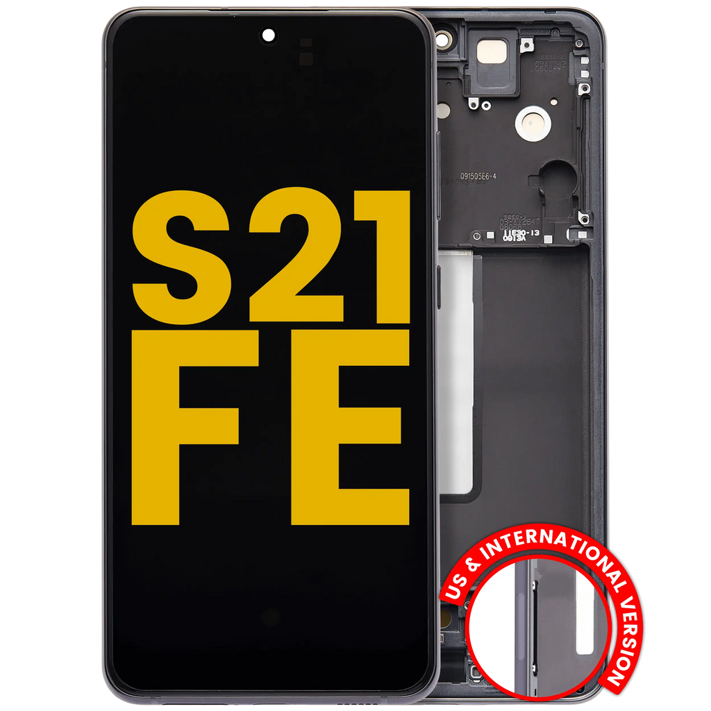 OLED Display with Frame for Samsung Galaxy S21 FE 5G (US & International Version) (Refurbished) (Graphite)