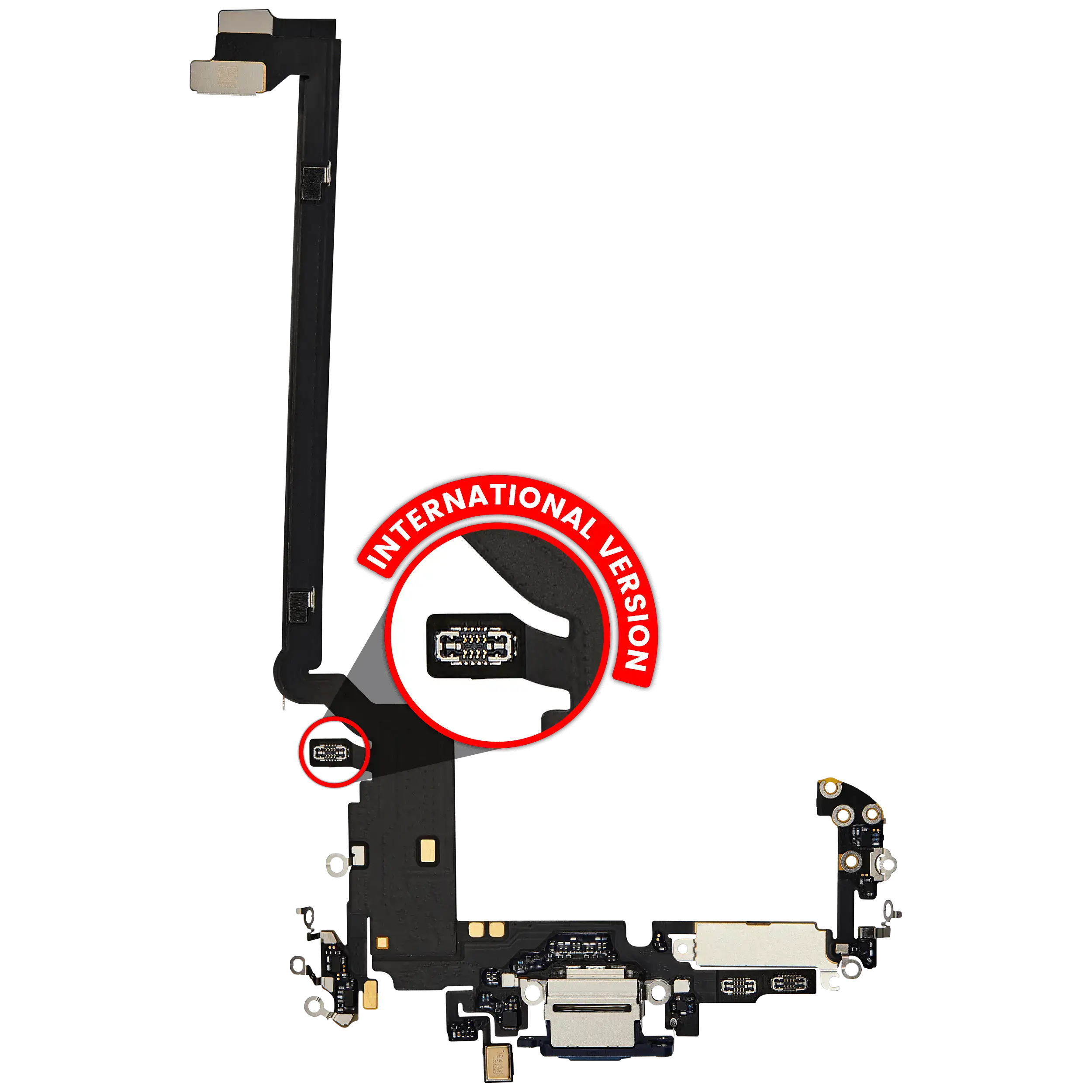 Charging Port Flex Cable for iPhone 17 Pro Max (Premium) (International Version) (Deep Blue)