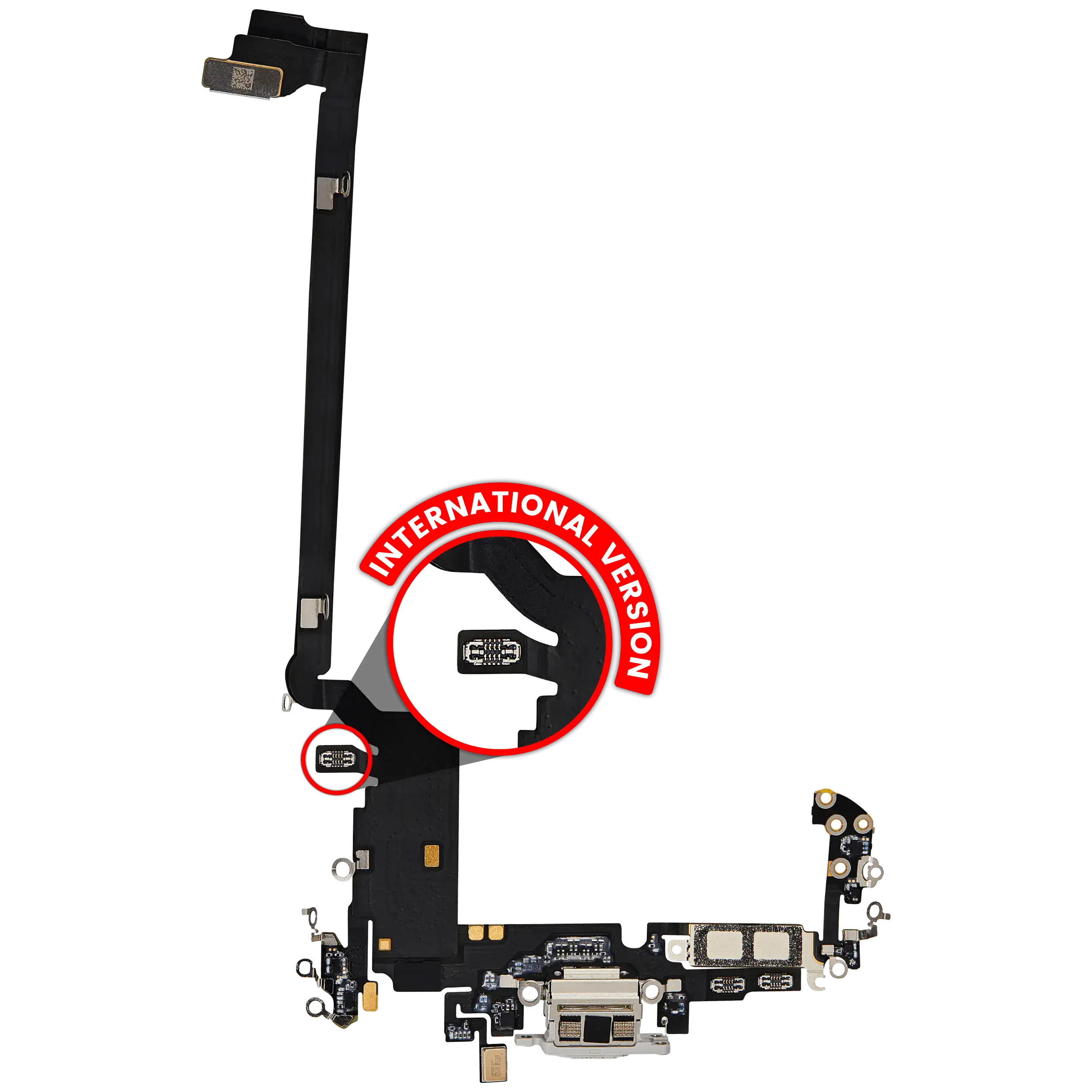 Charging Port Flex Cable for iPhone 17 Pro Max (Premium) (International Version) (Silver)