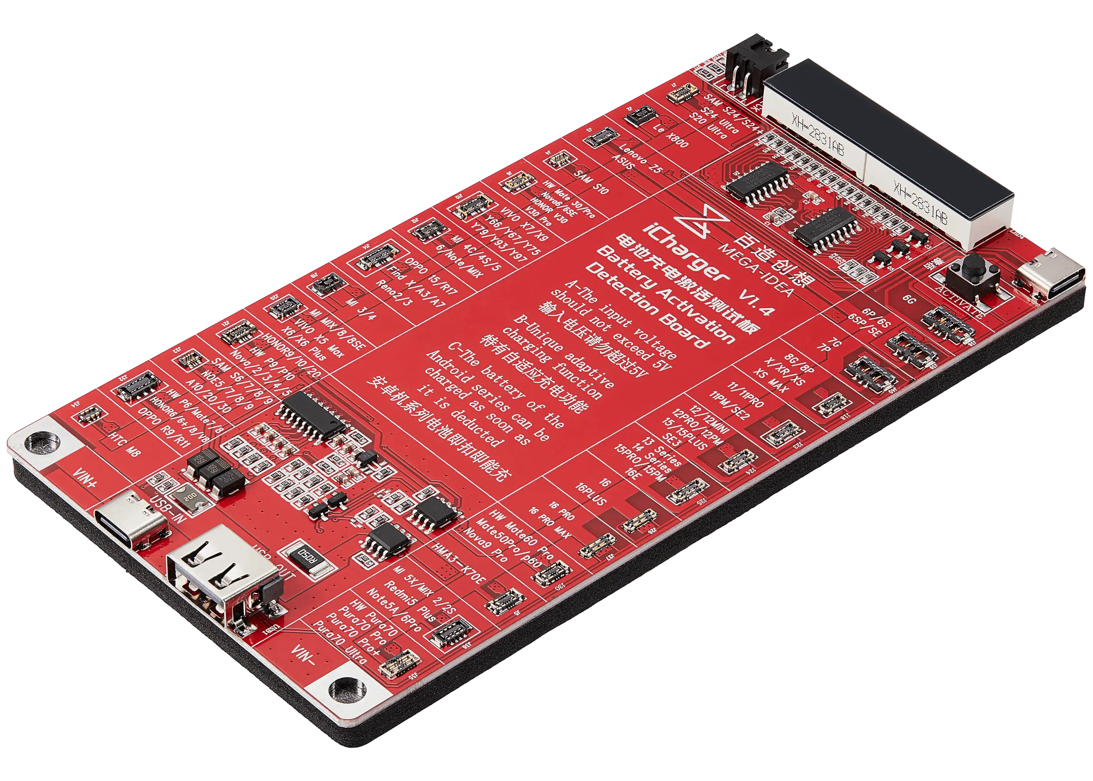 iCharger Batterieaktivierungserkennungsboard Version 1.4 (Qianli)