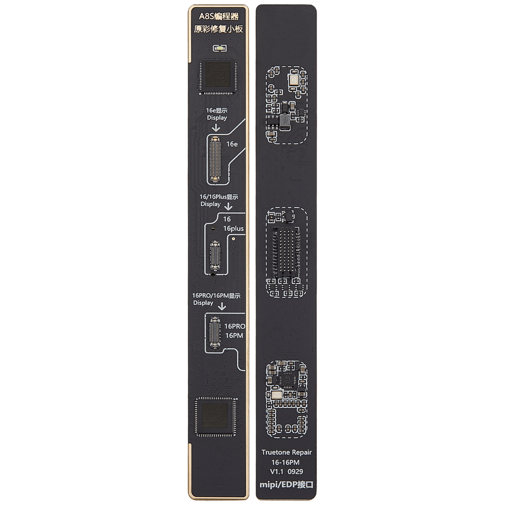 A8S/I6S True Tone Reparaturplatine iPhone 16 E/Plus/Pro/Pro Max (I2C)