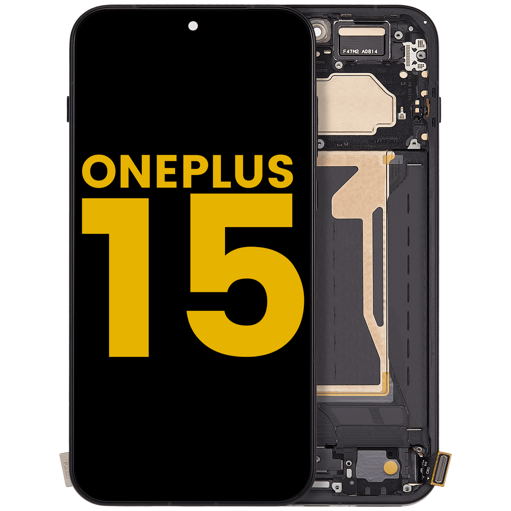 OLED-Display mit Rahmen für OnePlus 15 (Refurbished) (Infinite Black)