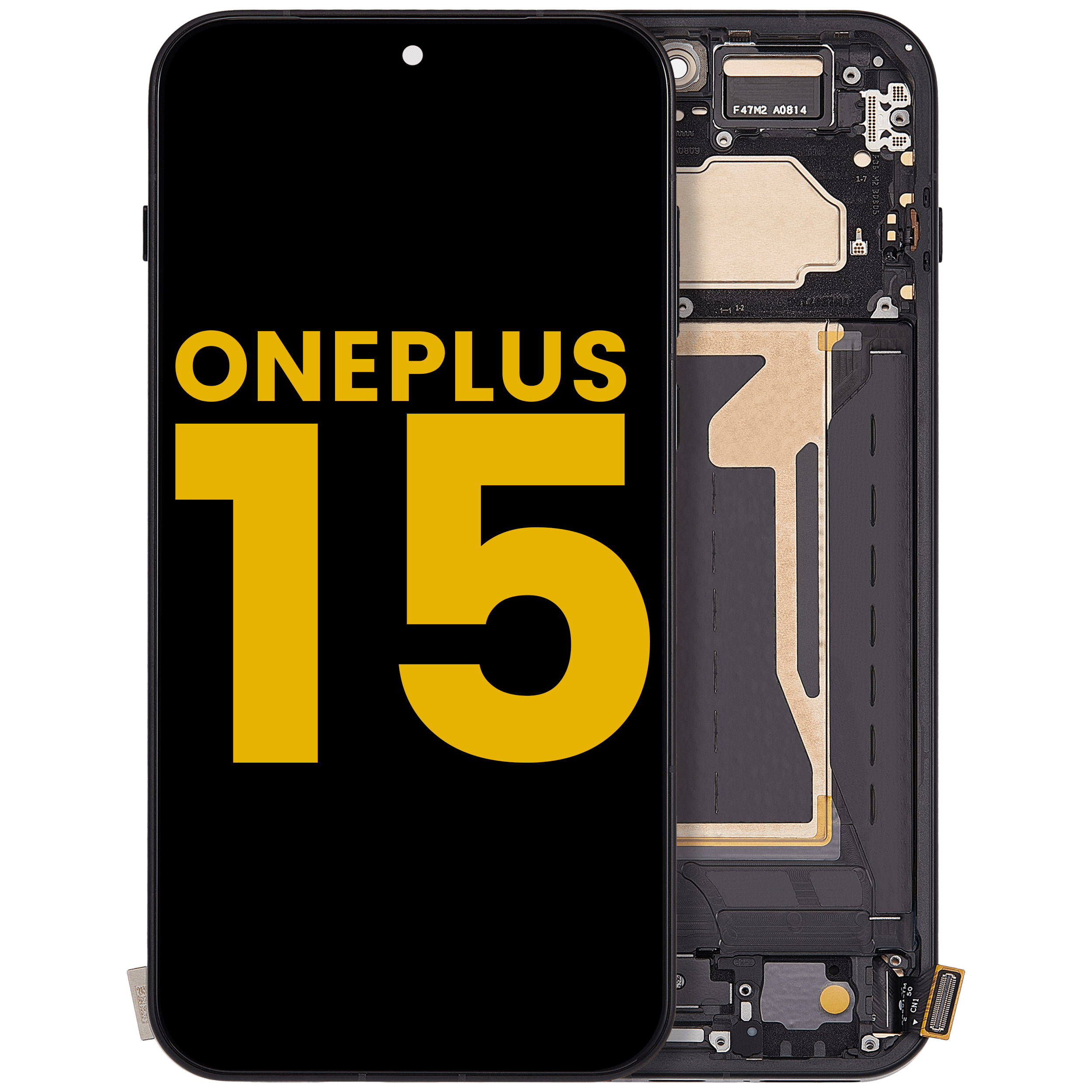 OLED-Display mit Rahmen für OnePlus 15 (Refurbished) (Infinite Black)