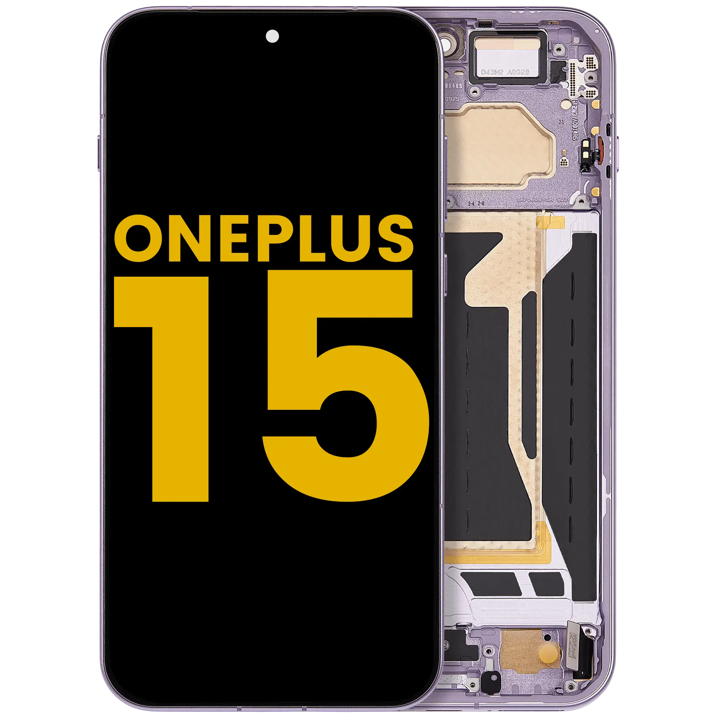 OLED-Display mit Rahmen für OnePlus 15 (Refurbished) (Ultra Violet)