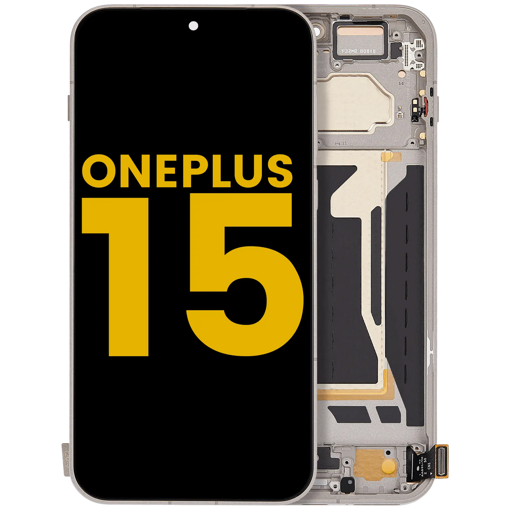 OLED-Display mit Rahmen für OnePlus 15 (Refurbished) (Sand Storm)