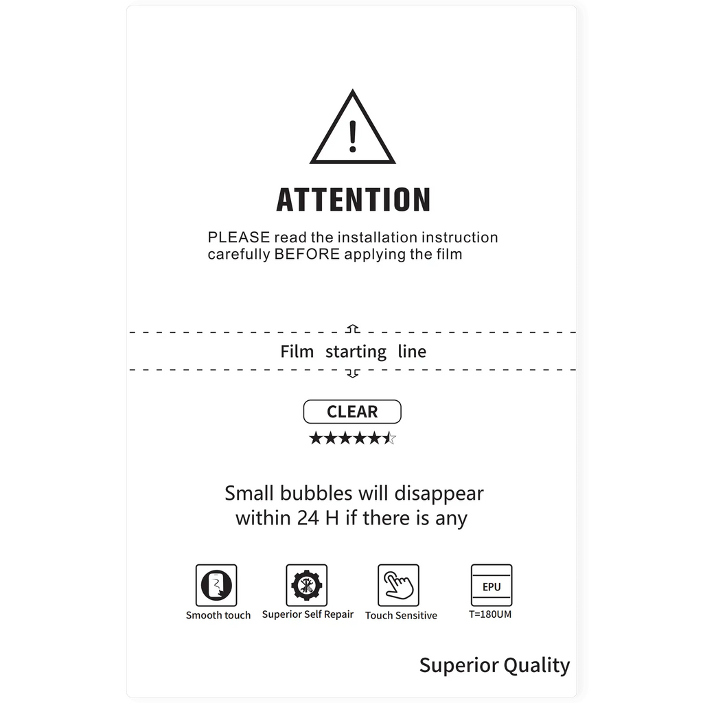 EPU Schutzfolie 200×300 mm (Clear Pro) (10er Pack)