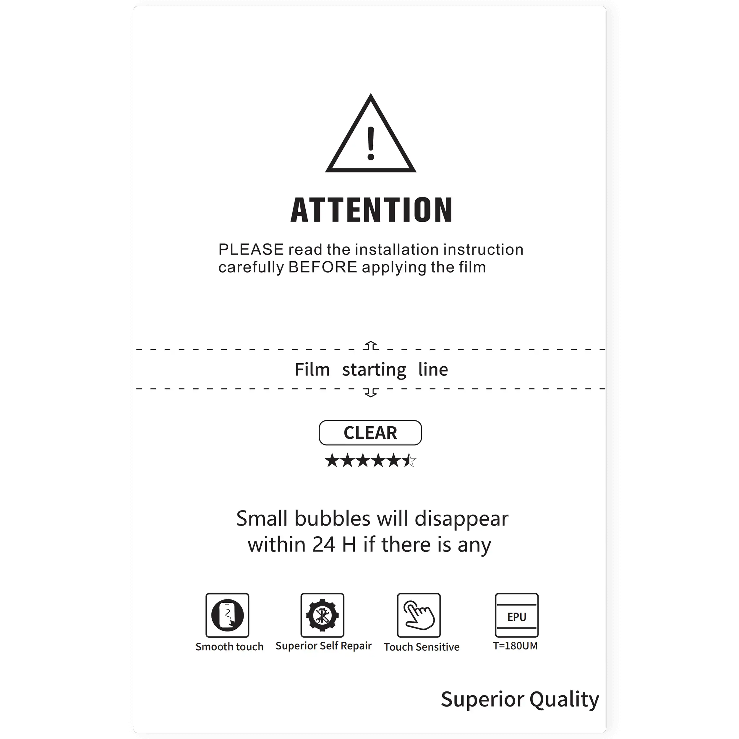 EPU Schutzfolie 200×300 mm (Clear Pro) (10er Pack)