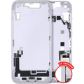 Midframe/Rahmen m. Ladebuchse-Flex & Klein. für iPhone 14 US Lila (OEM Pull C)