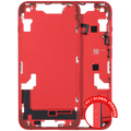 Midframe/frame with small parts for iPhone 14 (EU/Global Version) (used OEM removal, B quality) (Red)
