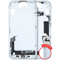 Midframe/Frame with Charging Port Flex and Small Parts for iPhone 15 (US Version) (Used OEM Pull, Quality B) (Blue)