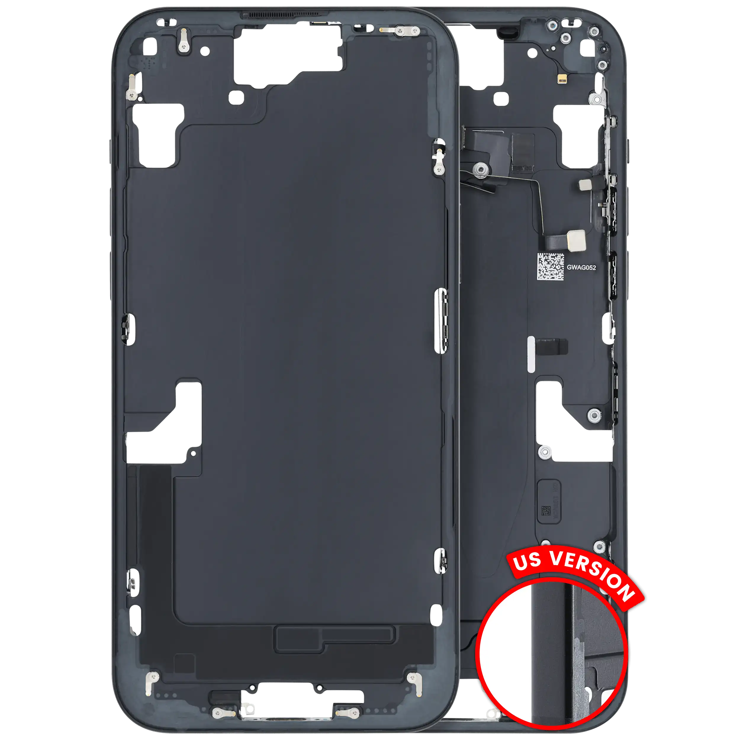 Original Apple-Ausbau B gebraucht – iPhone 15 Plus US Version Rahmen Schwarz