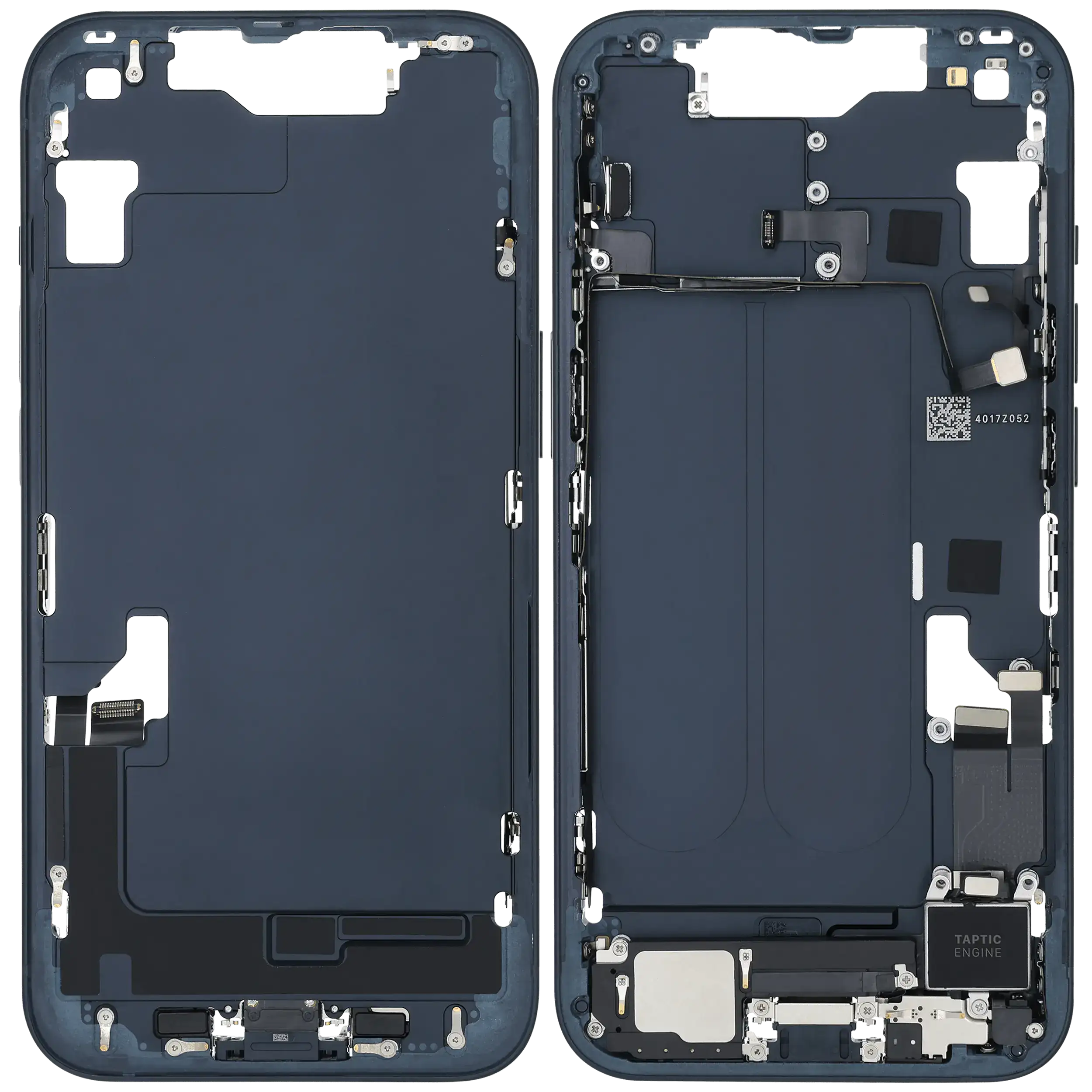 Midframe/Rahmen m. Ladeb. Flex & Kleinteile f. iPhone 14 Midnight OEM Pull C