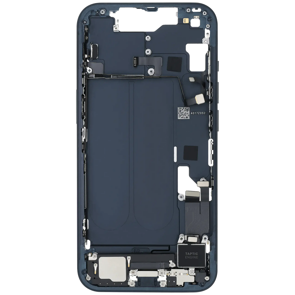 Midframe/Rahmen m. Ladeb. Flex & Kleinteile f. iPhone 14 Midnight OEM Pull C