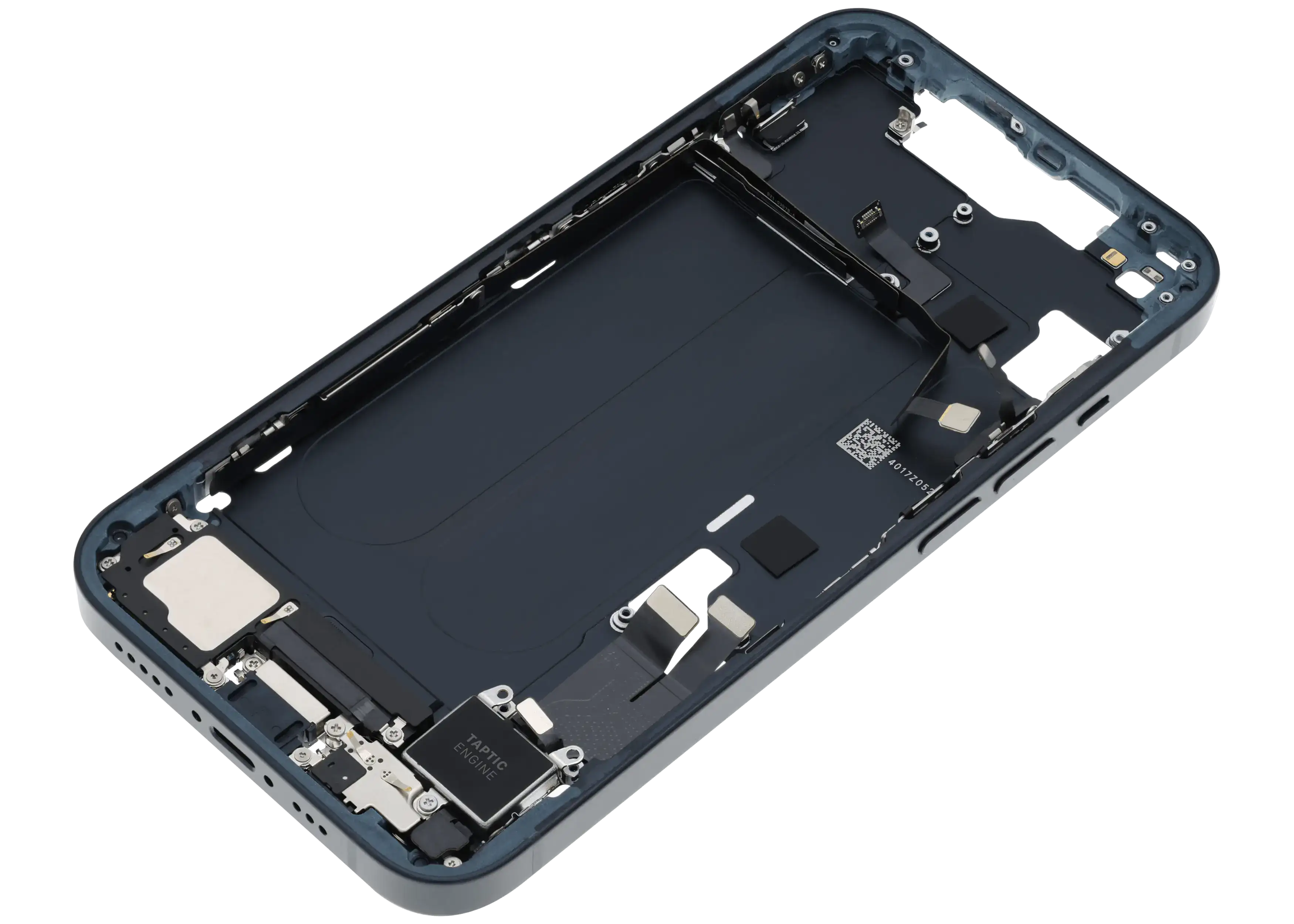 Midframe/Rahmen m. Ladeb. Flex & Kleinteile f. iPhone 14 Midnight OEM Pull C
