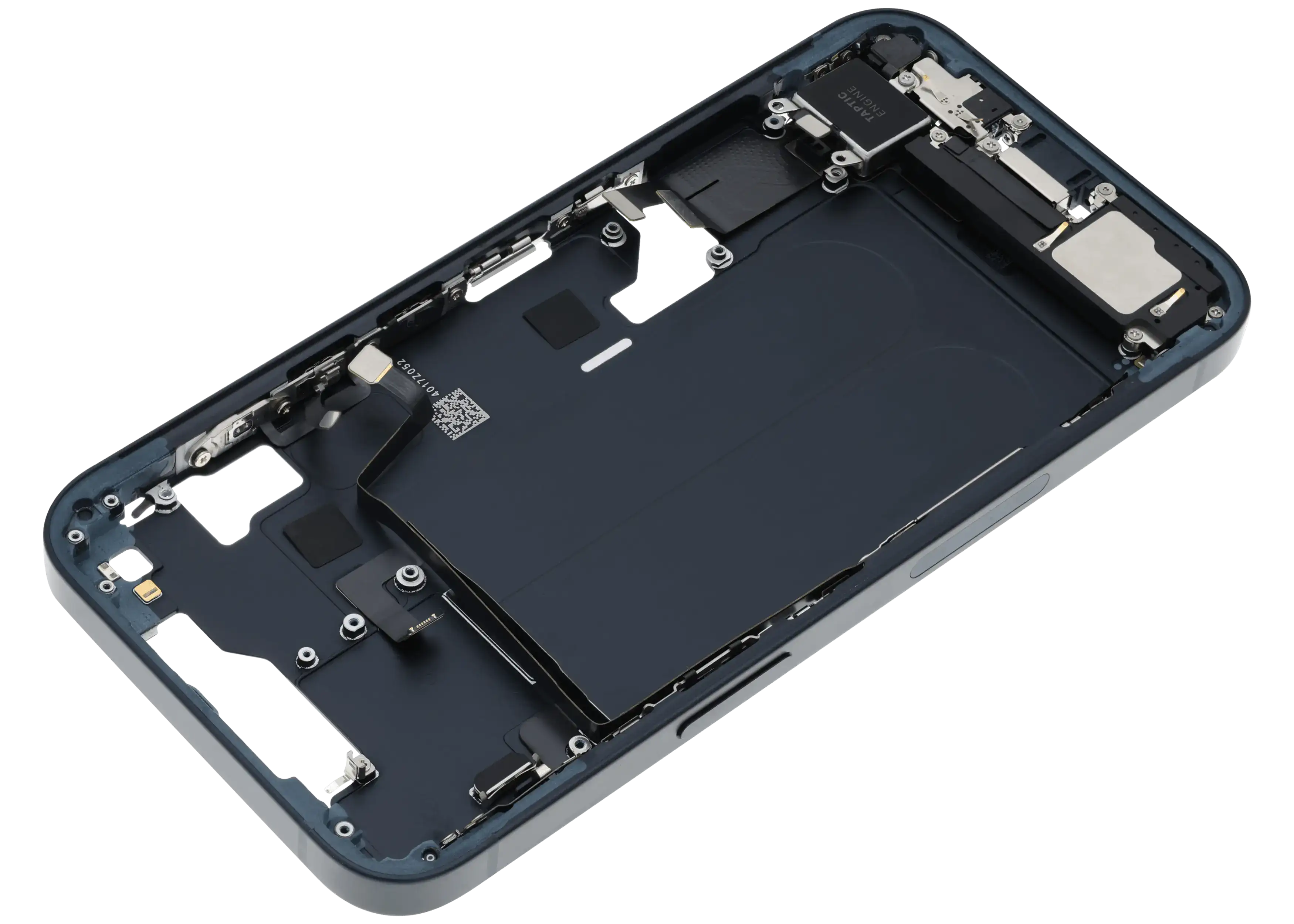 Midframe/Rahmen m. Ladeb. Flex & Kleinteile f. iPhone 14 Midnight OEM Pull C