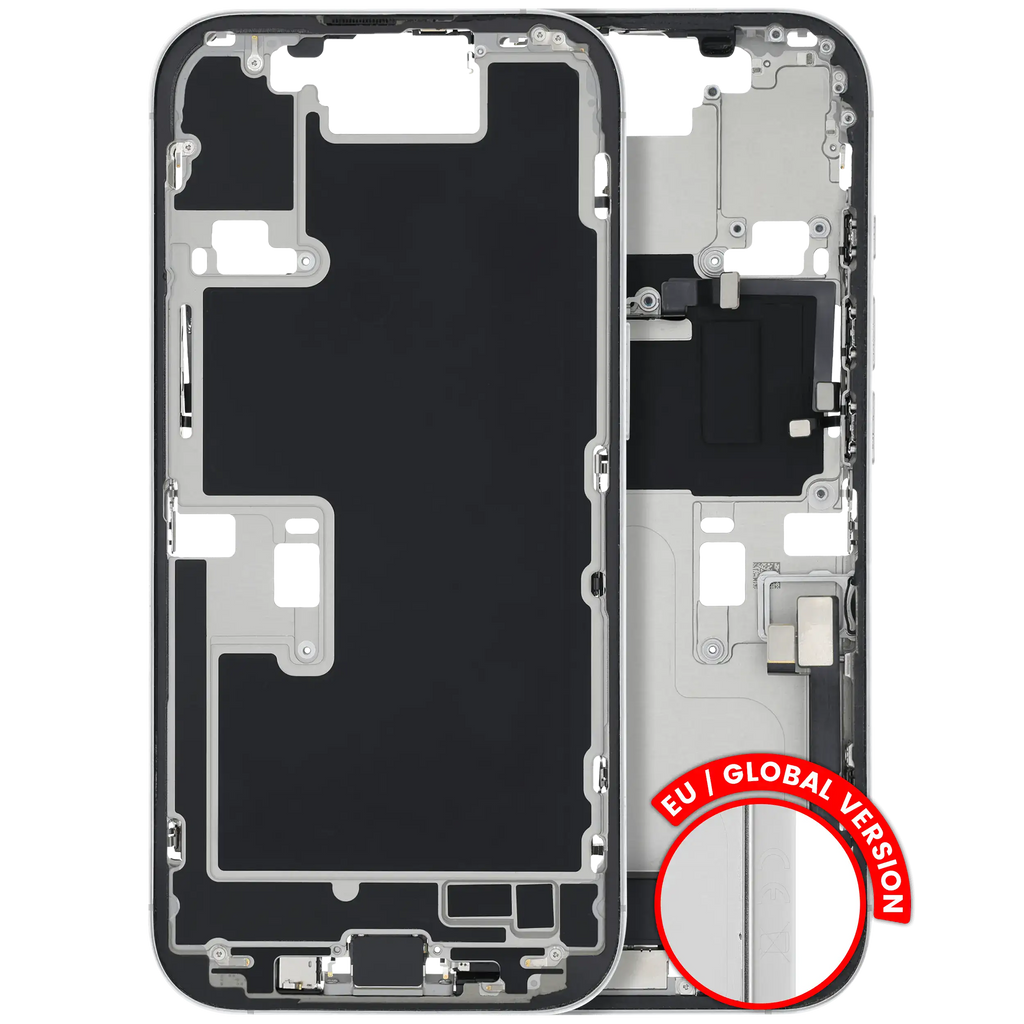 Midframe/Rahmen m. Ladebuchse & Kleinteile f. iPhone 16 Pro Weiß Titan OEM B