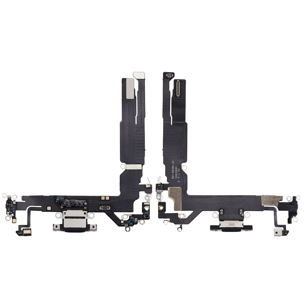 Ladebuchse-Flexkabel für iPhone 17 (Aftermarket Plus) (Schwarz)