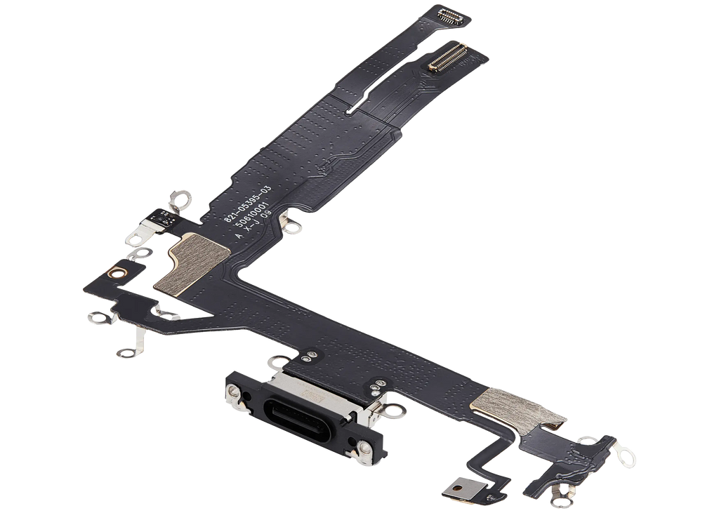 Ladebuchse-Flexkabel für iPhone 17 (Aftermarket Plus) (Schwarz)