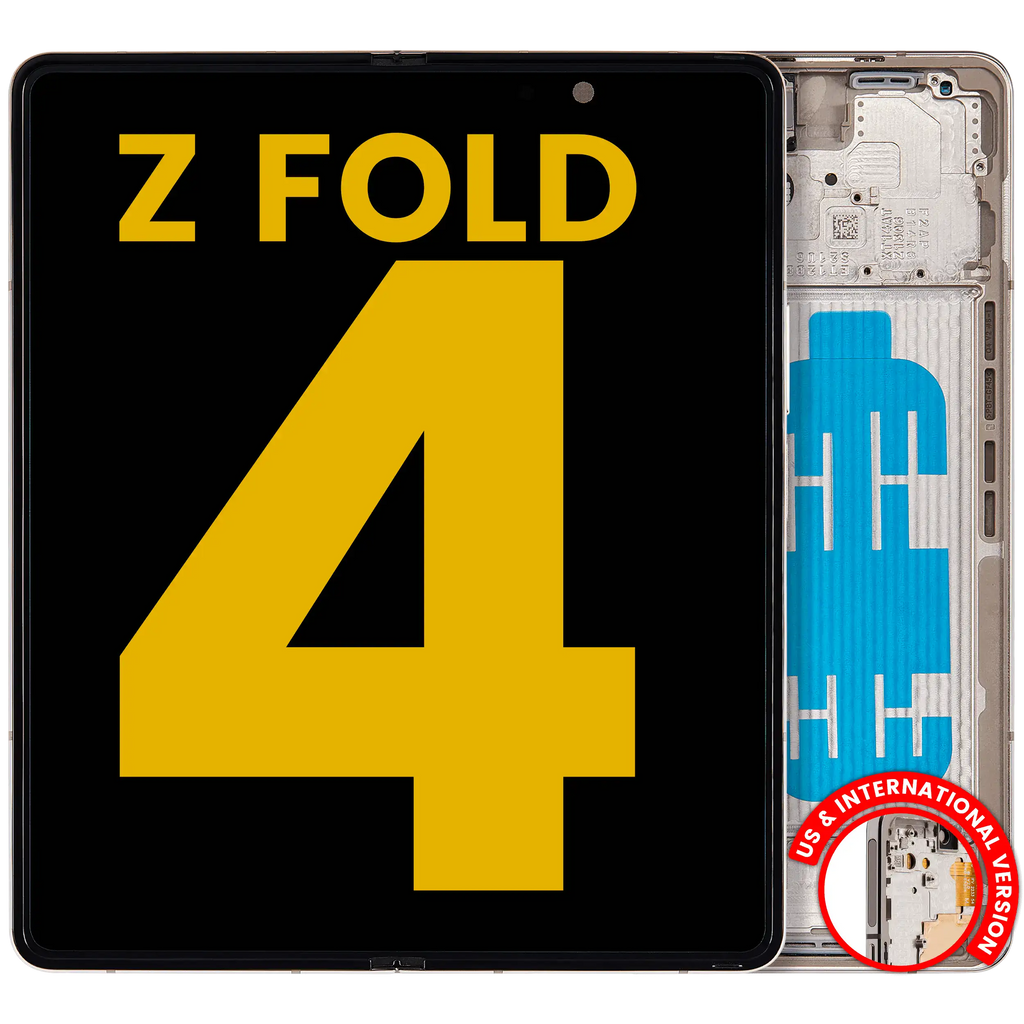 Inner OLED Display with Frame for Samsung Galaxy Z Fold 4 5G (US & International) (Refurbished) (Beige)