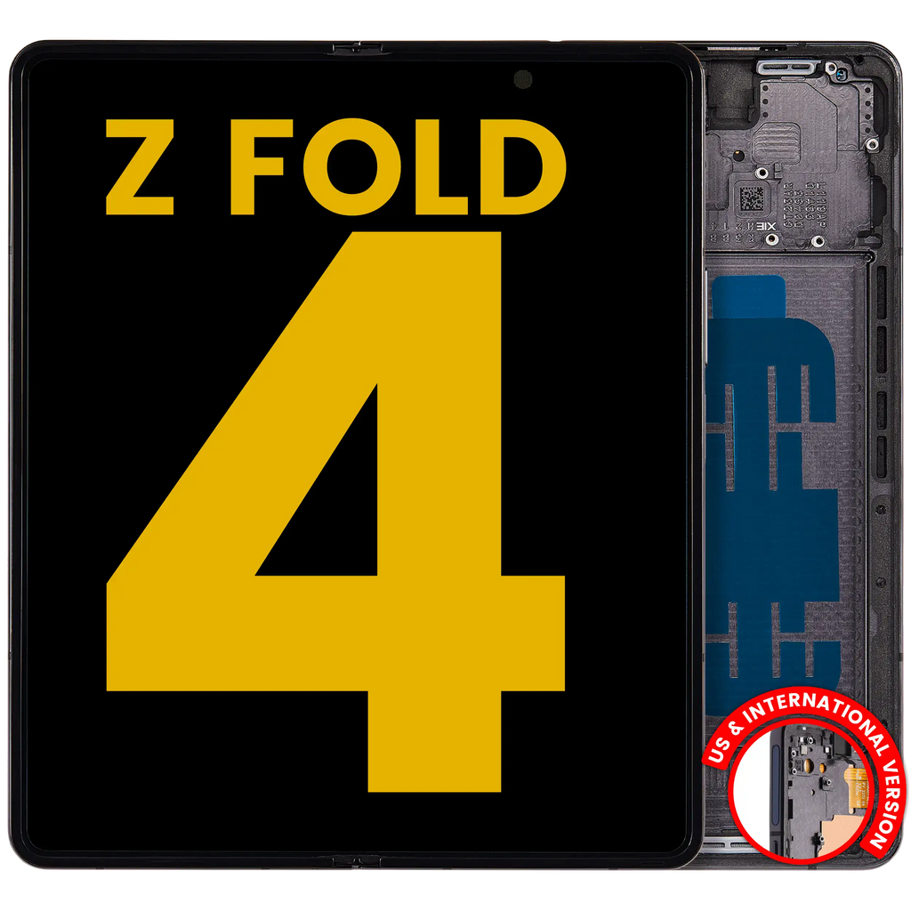 Innen OLED-Display mit Rahmen Samsung Z Fold4 Schwarz Refurbished