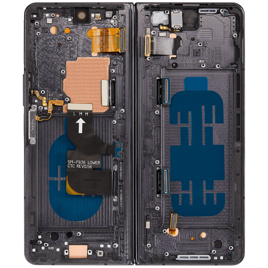 Innen OLED-Display mit Rahmen Samsung Z Fold4 Schwarz Refurbished