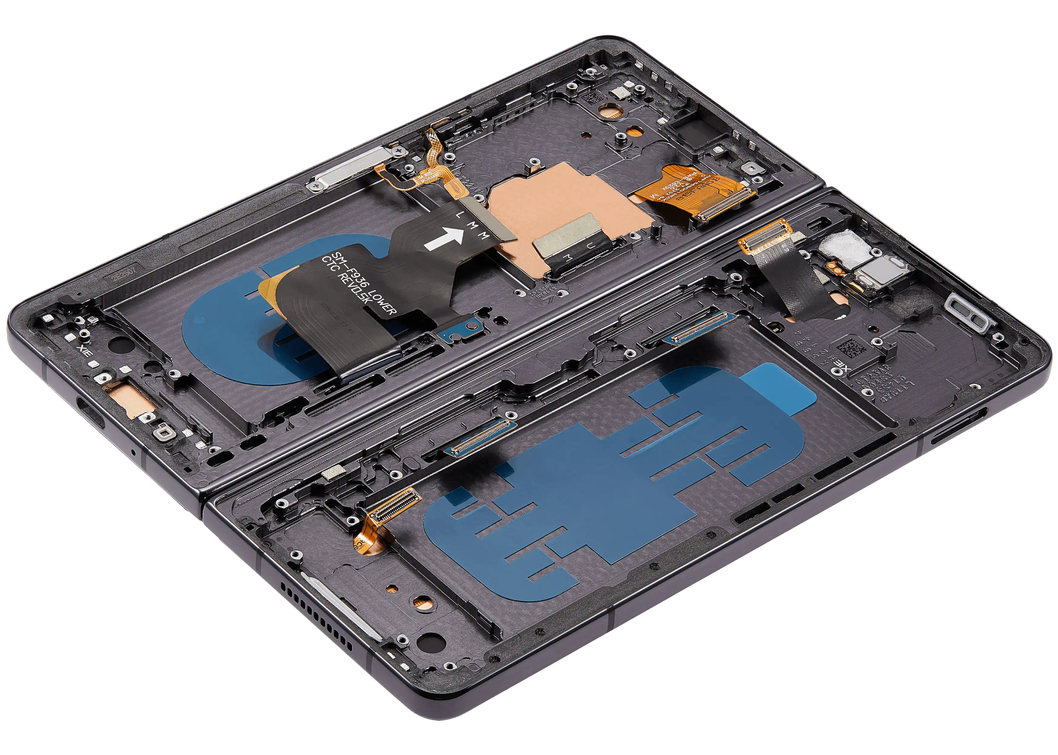 Innen OLED-Display mit Rahmen Samsung Z Fold4 Schwarz Refurbished
