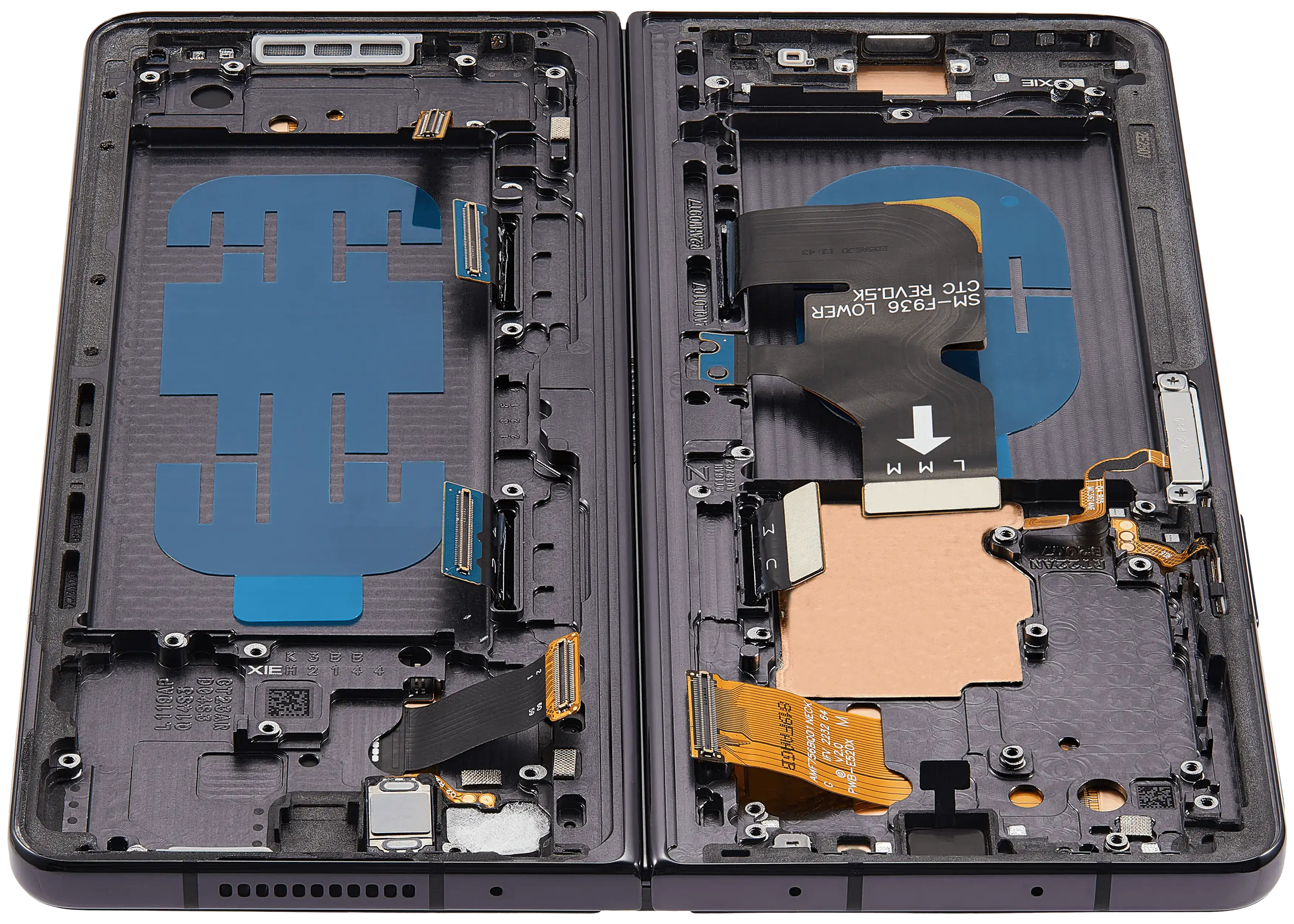 Innen OLED-Display mit Rahmen Samsung Z Fold4 Schwarz Refurbished