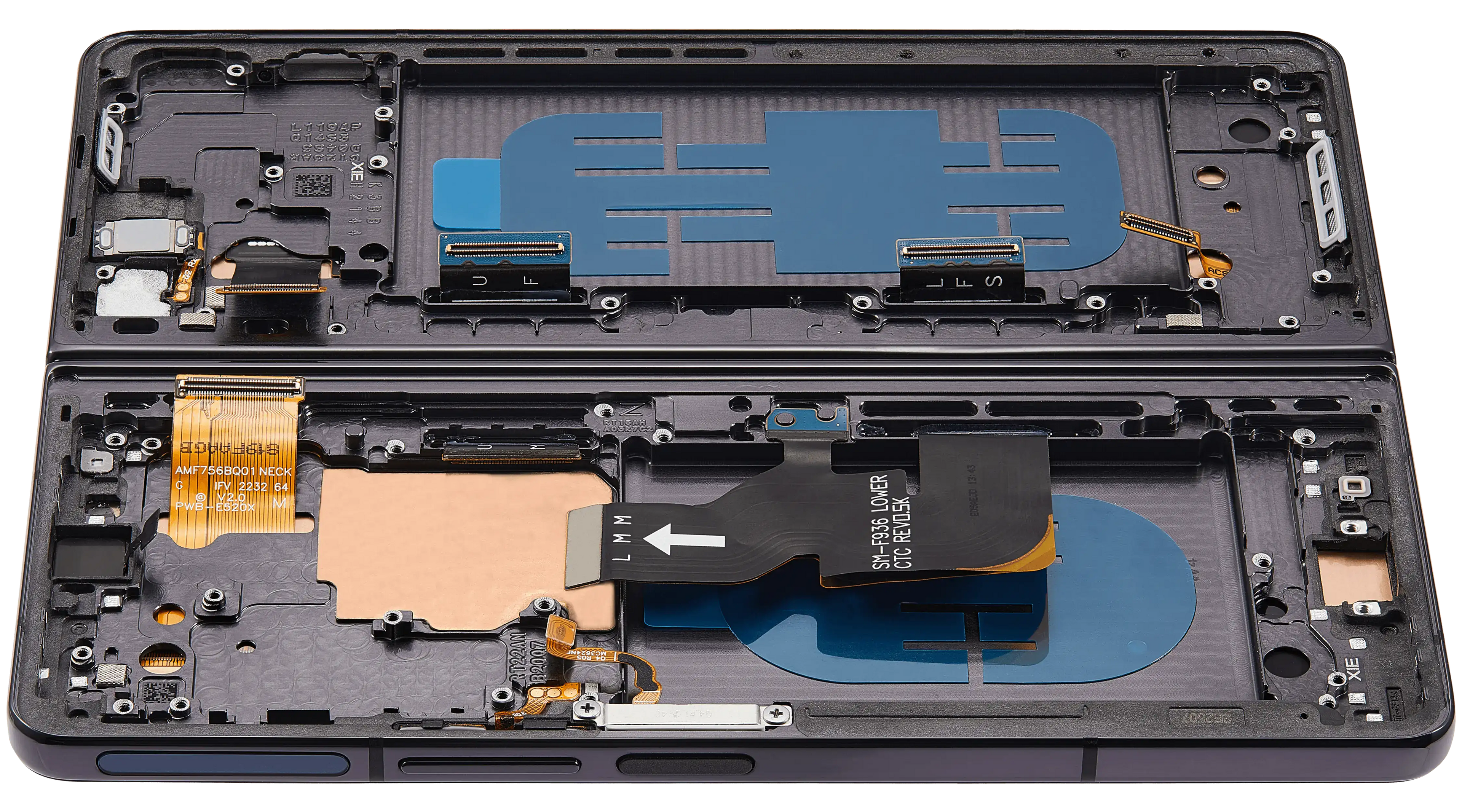 Innen OLED-Display mit Rahmen Samsung Z Fold4 Schwarz Refurbished